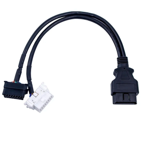 OBDII 16pin Male To Dual Female Cord Wire Cable OBD2 Extension Y  Splitter Cable  For Mercedes Benz Toyota