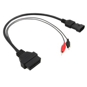 3 Pin to OBD2 obdII 16 Pin Car Motorbike OBD Cable  For Fiat 3pin For Lancia Alfa Romeo Ducati