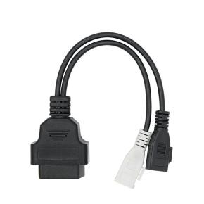  Dual 2 X 2pin for Audi to OBD2  OBDII 16Pin Female  Splitter Y Cable 