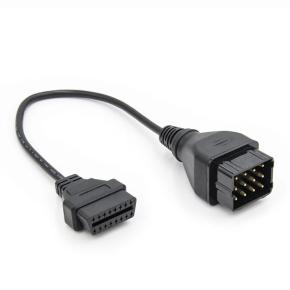 Truck OBDII  Cable 12PIN Male to 16PIN Female OBD1 to OBD2 Cable for GAZ