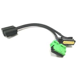 OBD2 16pin Male to Dual Female OBDII Extension Cable, OBDII Splitter y  Cable For Renault Fiat Citroen Diagnostic