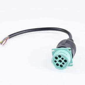 J1939 9pin Female to Open End Cable ,9 Pin J1939 Pigtail Cable For Heavy Duty Diesel Trucks