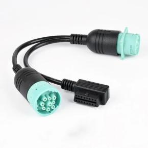 J1939 9 pin Female to OBDII 16 pin and   J1939  9 pin   Splitter Y Cable,OBD Extension Cable For Trucks