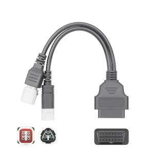 2 in 1 Motorcycle  Diagnostic  cable OBD2 OBDII 16pin To 3pin and 4pin Splitter Y Cable  For Yamaha Motorbike