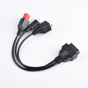 3 in 1 Diagnostic Motorcycle  cable  OBD2 OBDII 16pin To 3pin 4pin 6pin Splitter Y Cable For Yamaha Motorbike