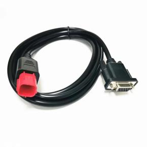 1.76 Meters D-sub RS232 Serial DB9 Female To 6pin Motorcycle Diagnostic Cable For Motorcycles