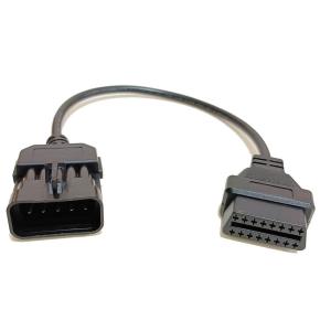  OBDII OBD2 16Pin Female  to 10Pin Diagnostic Cable For Opel Cars