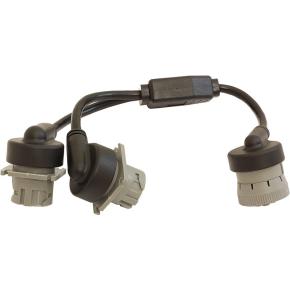 J1708  6pin Male to 2 Female  Splitter Y Cable For Heavy Duty Trucks Diagnostics