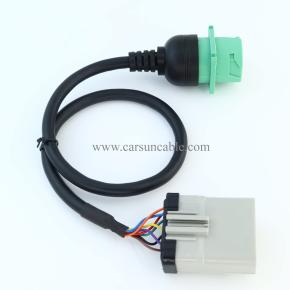 14pin RP1226 to 9pin J1939 Cable RP-1226 VECU Accessory Connector A2829T2-24 14 Way to 9 pin J1939 RP1226 ELD 24