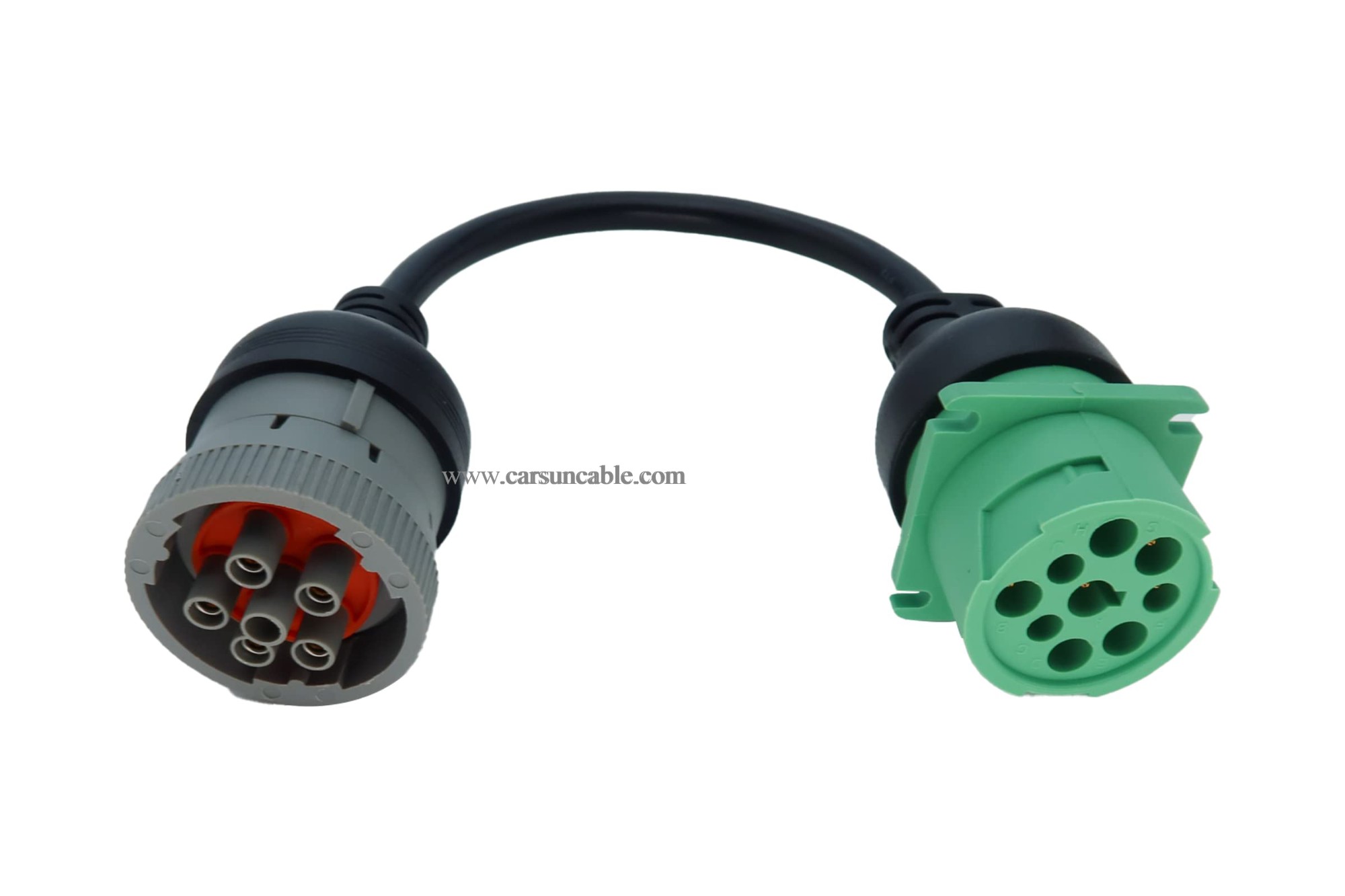 6pin J1708 to Type2 Green 9pin J1939 Adapter Cable for Trucker and car