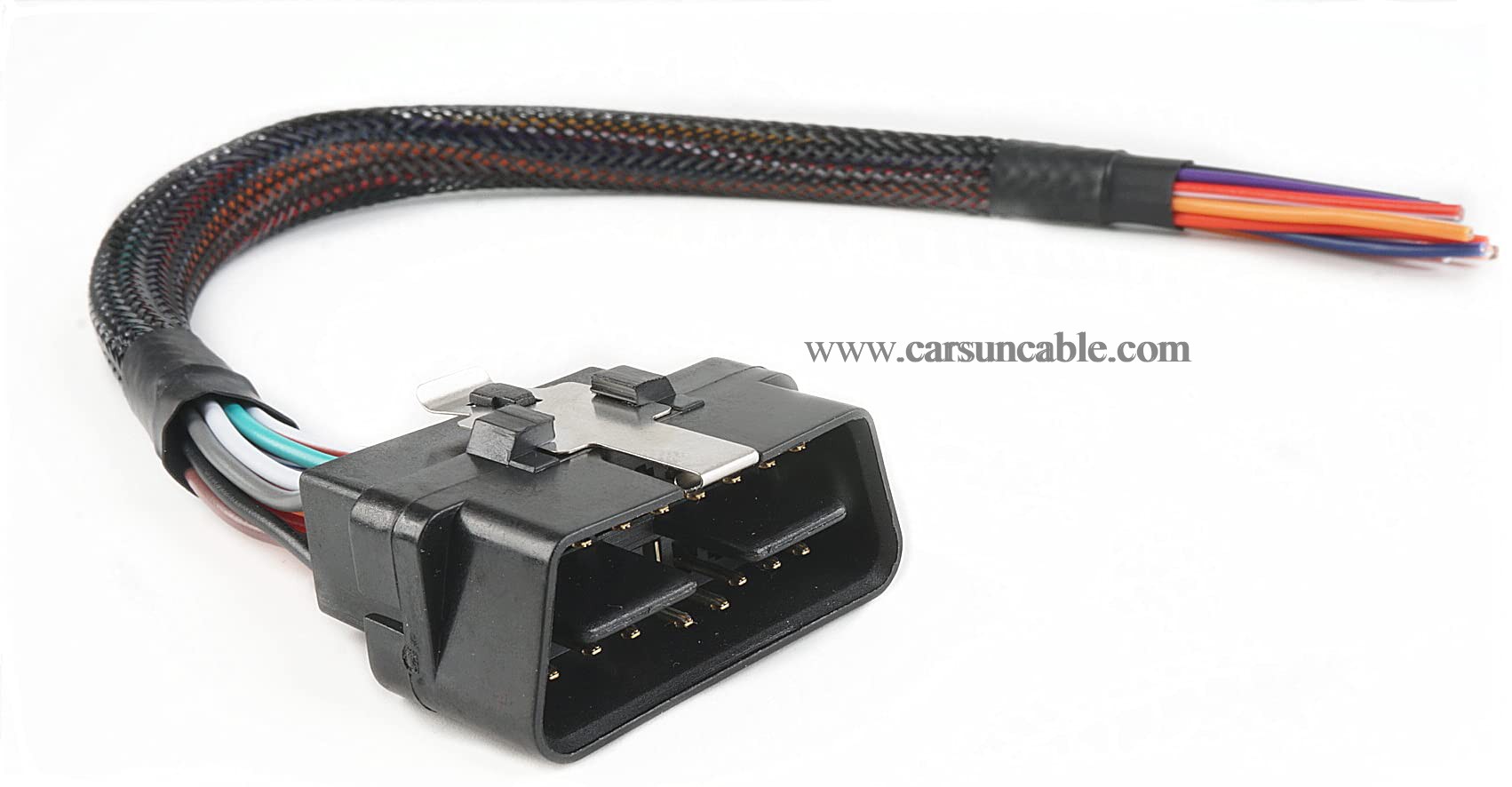 OBD2 J1962 Male to Open End 16pin Pigtail Cable 1ft/30cm (Male Cable)