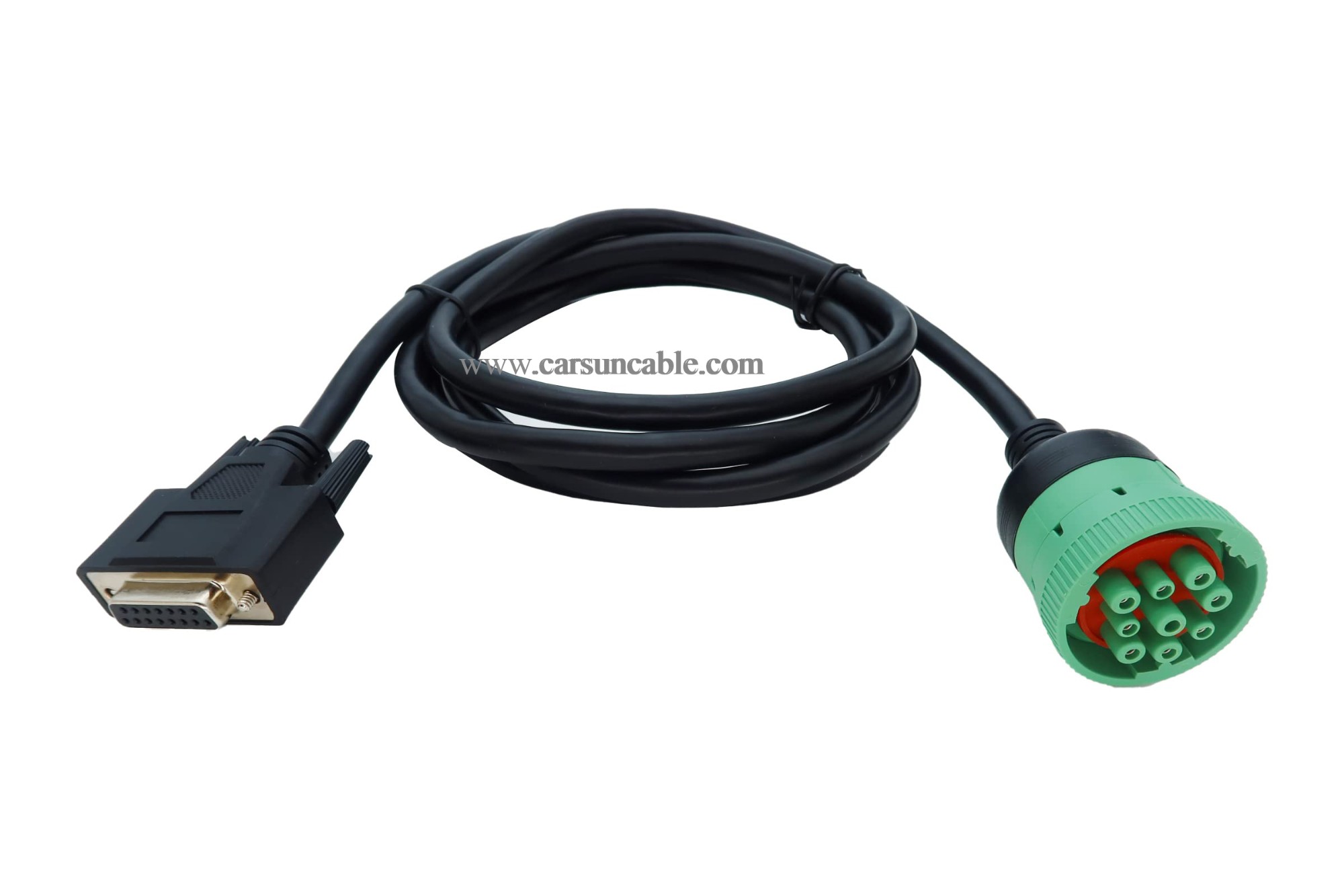 Type2 Green 9Pin J1939 to DB15 ELD Cable for Fleet Management ELD Device