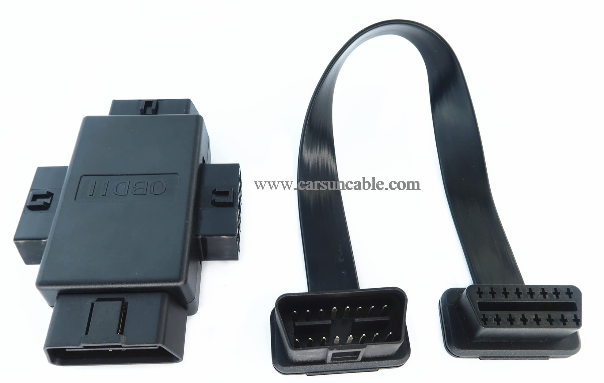 1pcs Cable + 1pcs 1-3 Adapter Ribbon Cable OBD II Male to Female Extension Cable and OBD2 J1962 Male to 3pcs Female Port Adapter Roll over image to zoom in 1pcs Cable + 1pcs 1-3 Adapter Ribbon Cable O