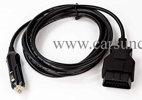 OBD2 Male to Cigarette Lighter Memory Saver Adapter Cable Car OBDII Emergency Power Supply Cable