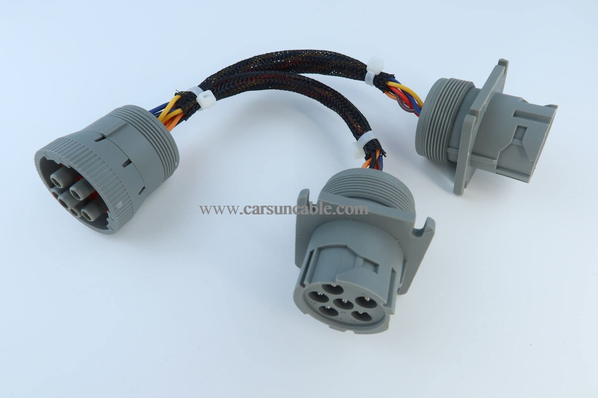 6 Pin J1708 Male 1 to 2 Female Splitter Y Extension Cable for Freightliner ELD Fleet Management Device GPS