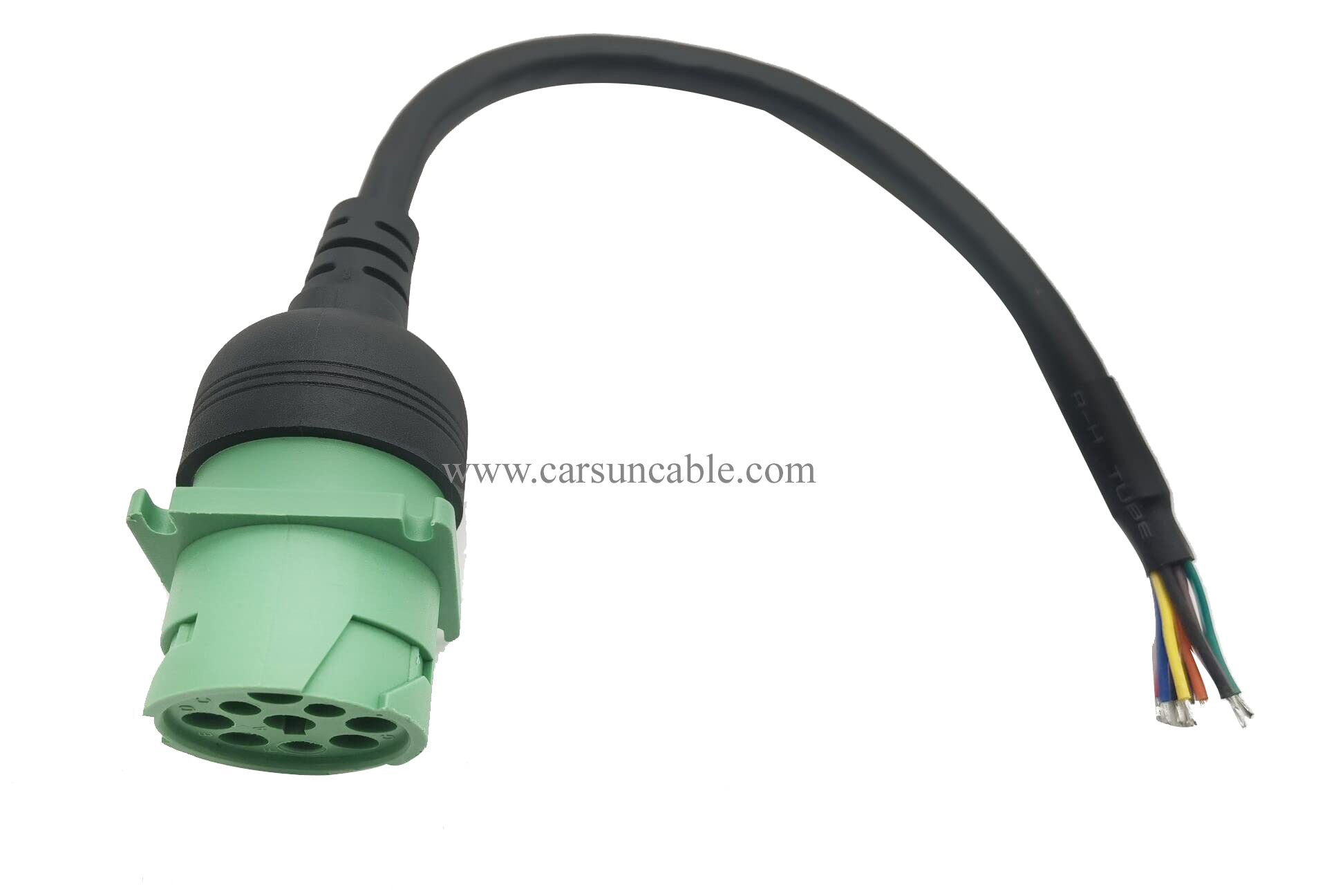 Type 2 Green 9pin J1939 Female to Open Cable 1ft/30cm