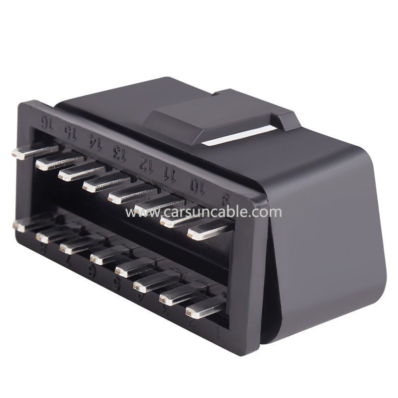 Automotive OBD2 16Pin 16 Pin Male Connector OBDII 12V 24V Truck Diagnostic Interface Plug