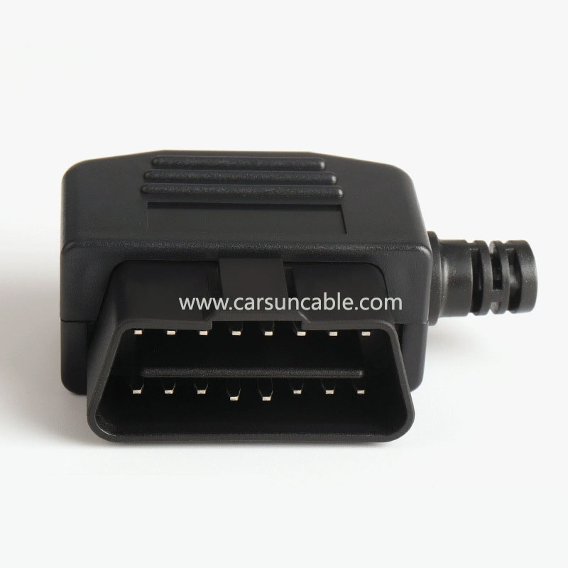 Automotive male connector OBD2 connector plug shell wire card screw OBD plug J1962M