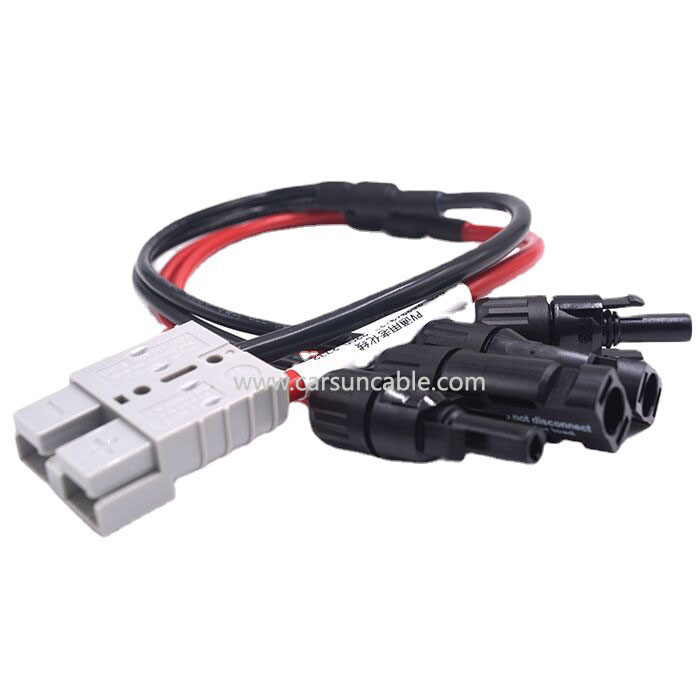 10269 New energy wire 50A grey Anderson plug power cord MC4 photovoltaic connector harness processing