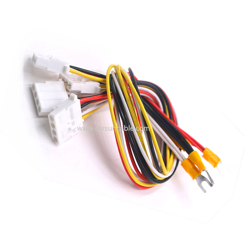 Male and female large 4P terminal wire 4P pitch 5.08 chassis built-in PCB power cable 18AWG harness processing