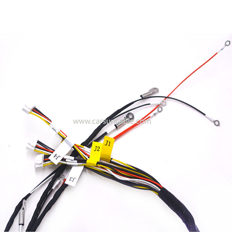 New energy high temperature collection wire HY2.0-1*6P multi-head M3-OT circle terminal 3435 thermistor wire harness