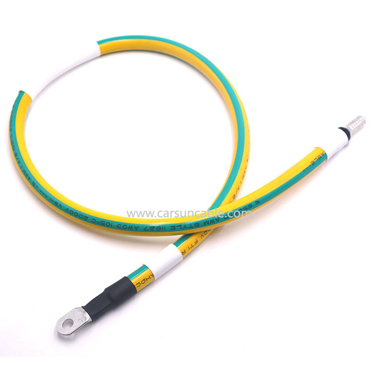 25 square new energy photovoltaic panels yellow green earth wire SC25-6 cold pressed terminal wire aperture M6 copper nose wire harness