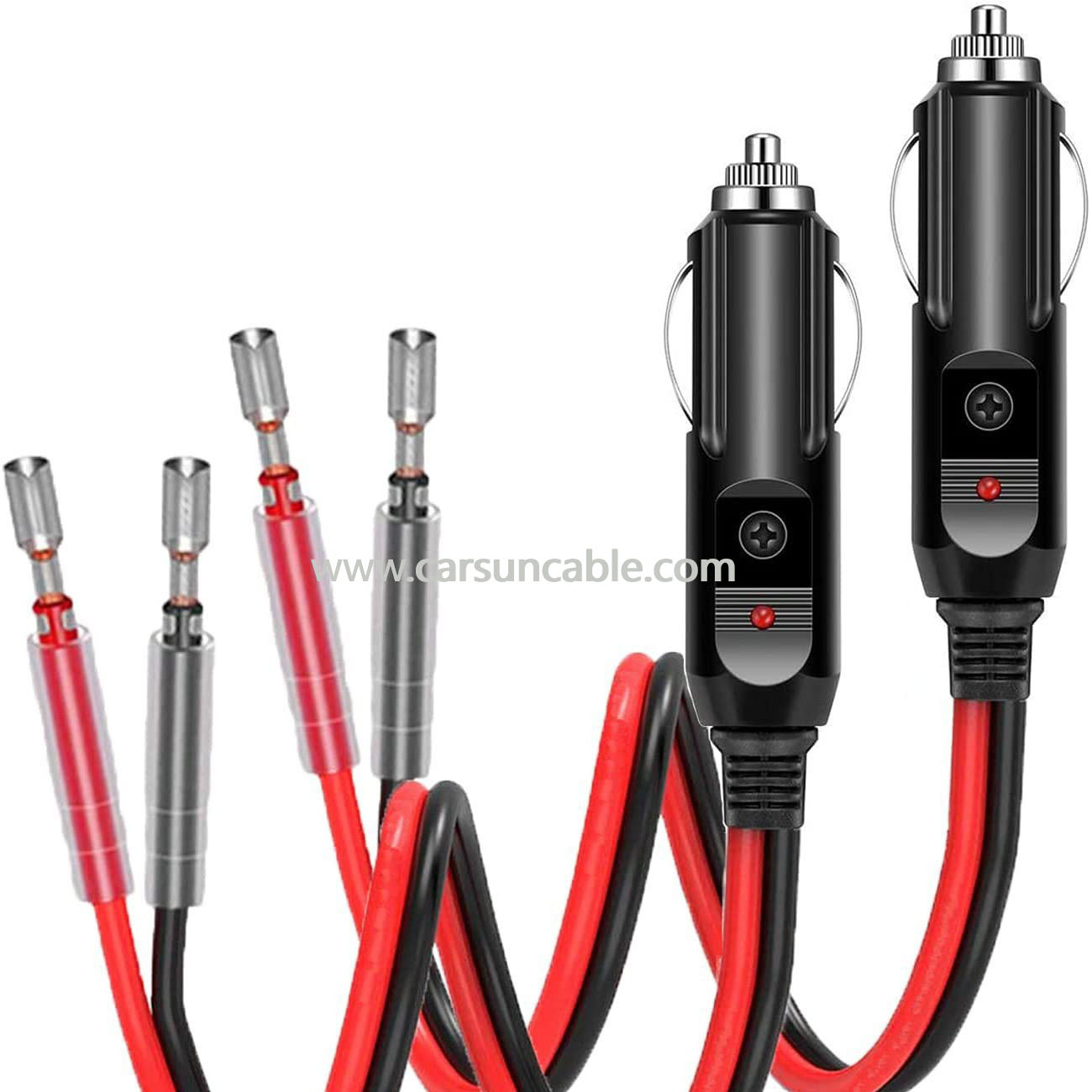 Car Cigarette Lighter Bullet Wire 12V24V Cigarette Lighter Bullet Terminal Wire 16AWG 30CM