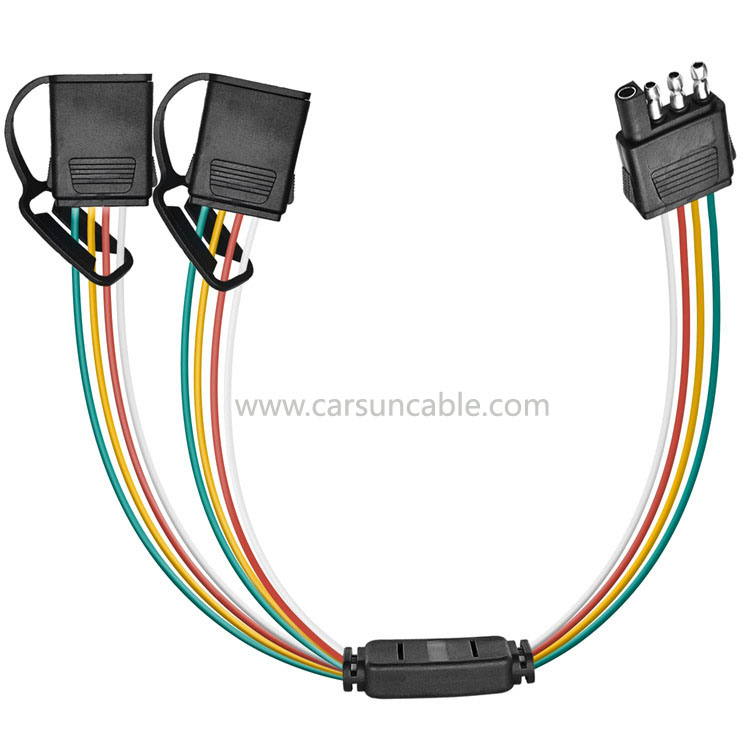 Car tail light modification power cable American style 4 pole trailer cable Car trailer cable 4 pole SAE cable