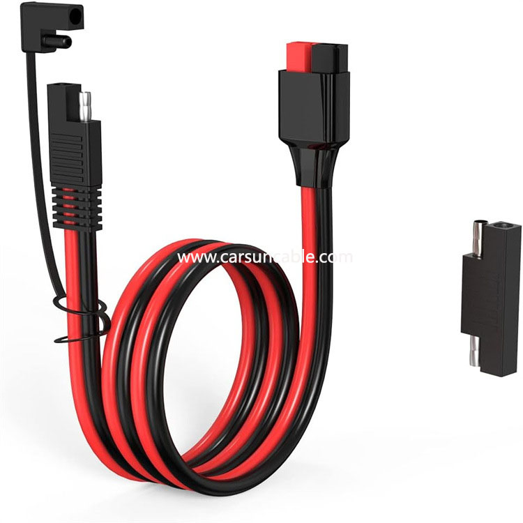 SAE Charging Cable Motorcycle Hitch Cable SAE Solar Panel Connection Cable Dual Head SAE Cable Cigarette Lighter Cable