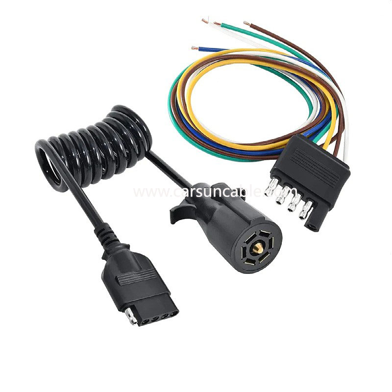 5-pole trailer plug cable 5-pole trailer wiring harness plug extension cable Car Plug Cable